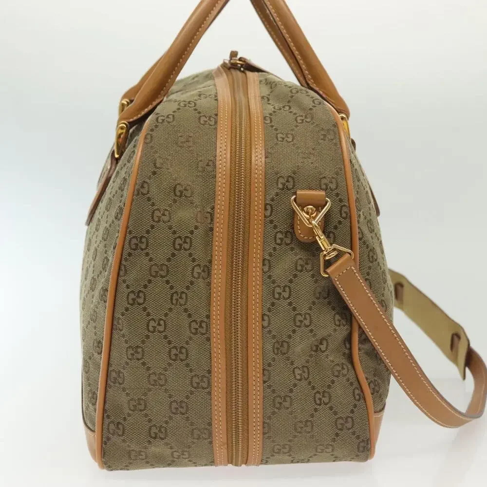 GUCCI GG Canvas Boston Bag Gold Beige 013 123 013 123